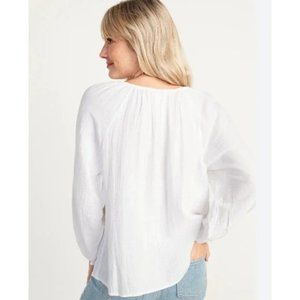 NWOT Old Navy Shirred Double-Weave Blouse